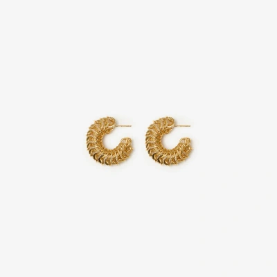 Burberry Pavé Armour Earrings In Gold