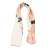 Burberry Peach Cashmere Swan Print Scarf