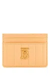 Burberry Women Peach Leather Lola Card Holder