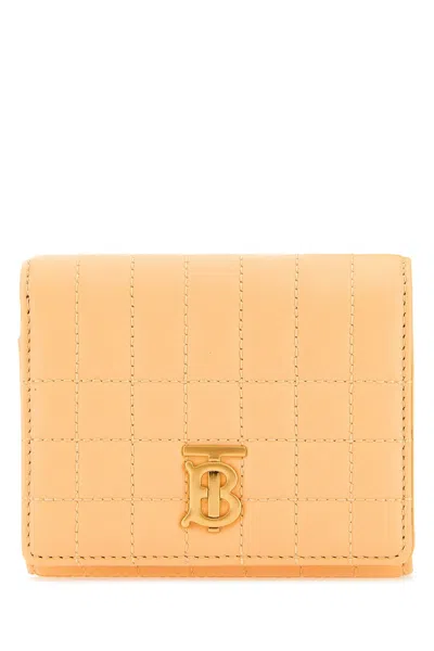 BURBERRY PEACH LEATHER SMALL LOLA WALLET