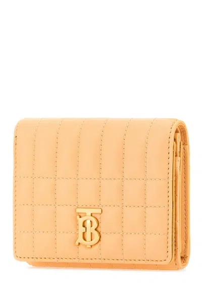 BURBERRY PEACH LEATHER SMALL LOLA WALLET
