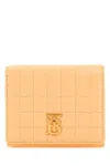 Burberry Compact Lola Wallet In Soft Leather In Orange