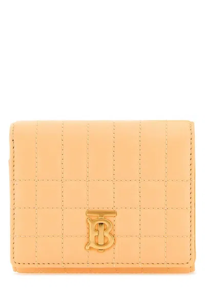 BURBERRY BURBERRY PEACH LEATHER SMALL LOLA WALLET