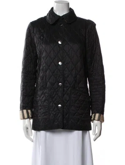 Pre-owned Burberry Peacoat In Black
