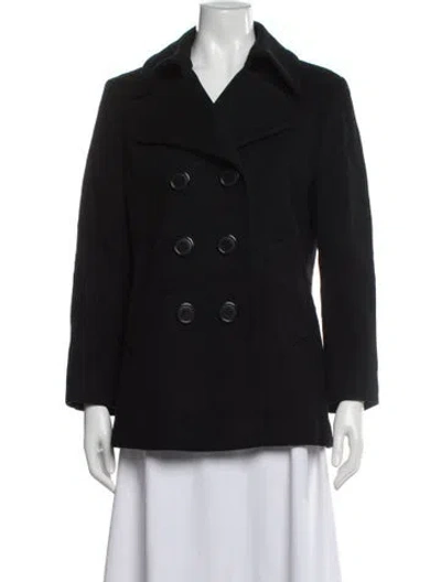 Pre-owned Burberry Peacoat In Black