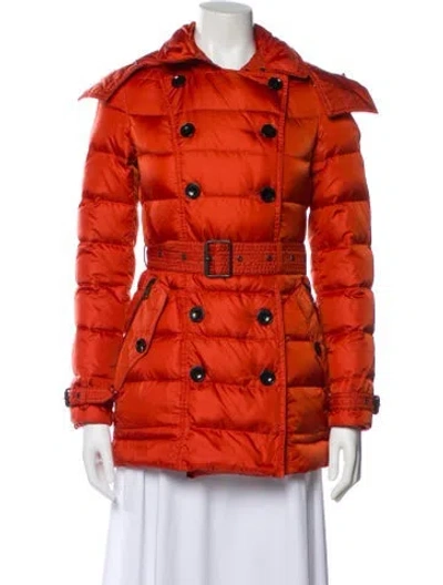 Pre-owned Burberry Peacoat In Orange