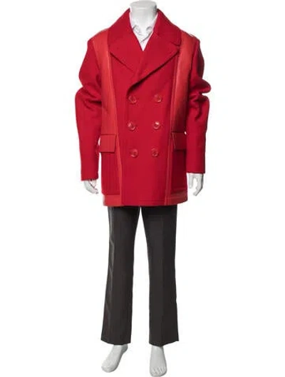 Pre-owned Burberry Peacoat In Red