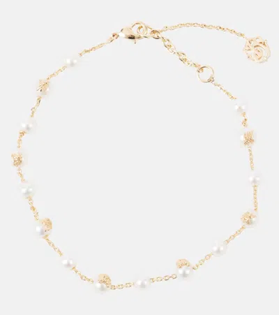 Burberry Pearl Bracelet In Gold