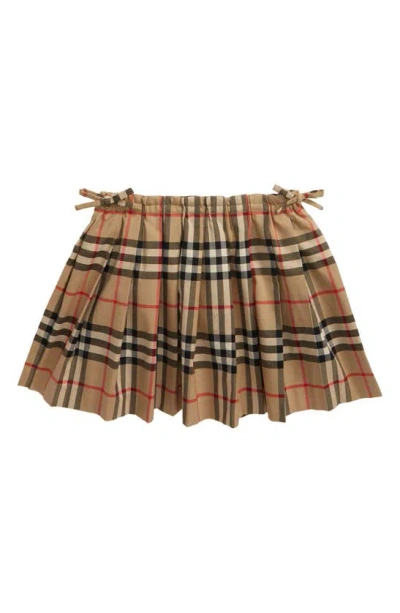 Burberry Kids' Pearly Check Skirt In Brown