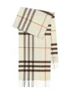 Burberry Stone Check Pattern Fringed Edge Rectangular Shape Logo Patch To The Front Brushed Finish In Multi