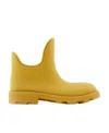 Burberry Cream Rubber Marsh Ankle Boots In Yellow