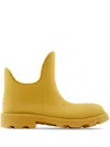 Burberry Cream Rubber Marsh Ankle Boots In Yellow