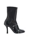 BURBERRY PEEP HEELED ANKLE BOOTS