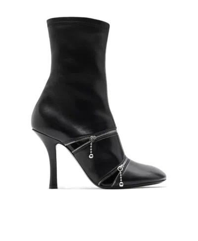 BURBERRY BURBERRY PEEP ZIP-DETAILED ANKLE BOOTS