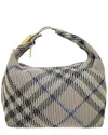 Burberry Women Embroidered Nylon Mini Peg Handbag In White