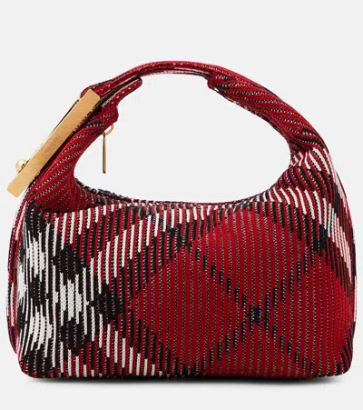 Burberry Peg Small Jacquard Duffel Bag In Red