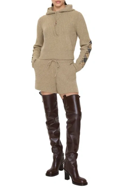 Burberry Peggy Rib Wool & Cashmere Shorts In Neutral