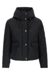 Burberry Quilted Nylon Cropped Jacket In Black