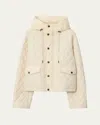 Burberry Pembroke Quilted Hooded Parka In Neutral