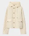 Burberry Pembroke Quilted Hooded Parka In Neutral