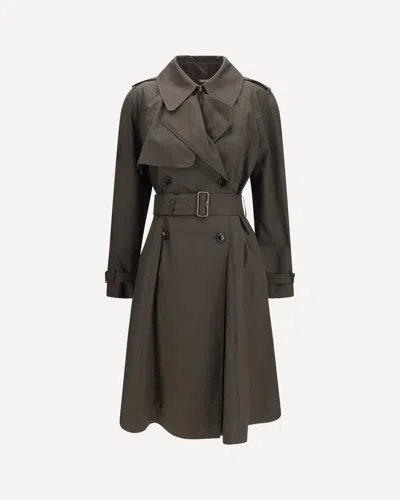 Burberry Pembury Cotton Gabardine Trench Coat In Green