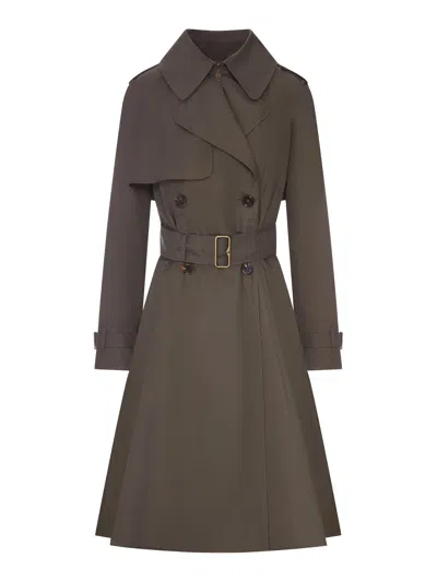 Burberry Pembury Long Gabardine Trench Coat In Brown