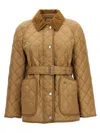 Burberry Quilted Jacket In Beige
