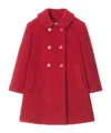 Burberry Peter-pan Collar Bouclé Coat In Red