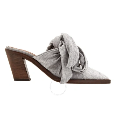 Burberry Pewter Melange Synthetic Tillington Ankle-wrap Mules