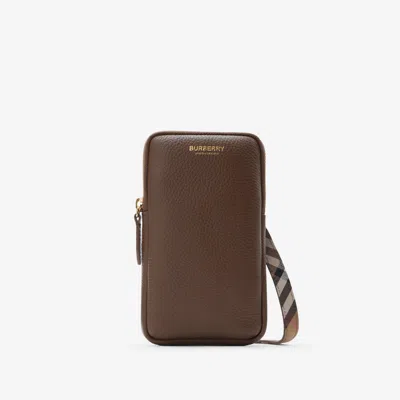 Burberry Phone Pouch In Brown