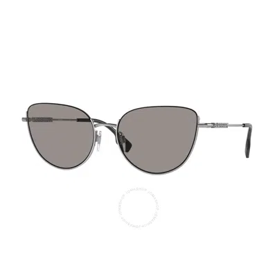 Burberry Photochromatic Grey Cat Eye Ladies Sunglasses Be3144 1005m3 58 In Gray