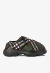 Burberry Men Check Nylon-blend Pillow Mule