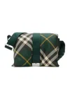 Burberry Pillow Checked Messenger Bag In Green