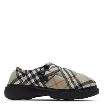 BURBERRY BURBERRY PILLOW CHECKED NYLON MULES