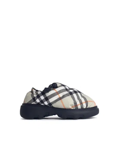 BURBERRY BURBERRY 'PILLOW' LIGHT GREEN POLYAMIDE BLEND SLIPPERS