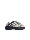 Burberry Nylon Check Mules Pillow For In Green