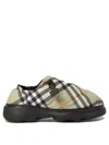 Burberry Printed Fabric Pillow Check Slip Ons