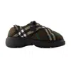 Burberry Brown Check Nylon Pillow Loafers