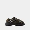 Burberry Brown Check Nylon Pillow Loafers