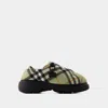 Burberry Printed Fabric Pillow Check Slip Ons In Multi