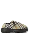 Burberry Printed Fabric Pillow Check Slip Ons In Multi
