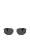 Burberry 60mm Rectangular Sunglasses In Gold