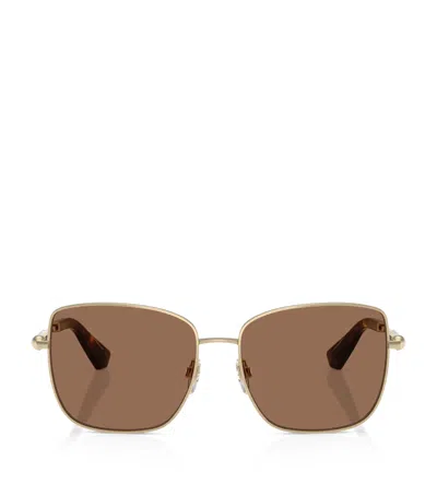 Burberry Pilot Sunglasses In Gold