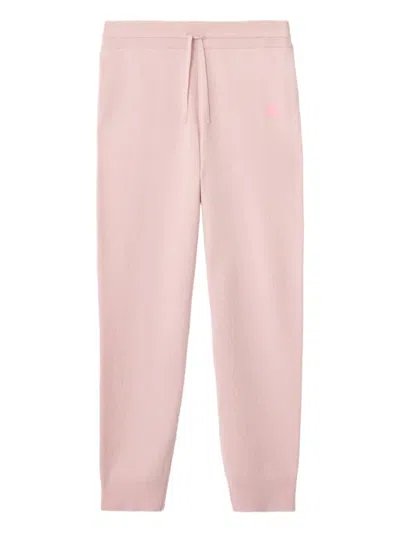 Burberry Equestrian Knight Design Track Pants In Pink