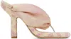 Burberry Tartan Fabric Thong Sandals 9cm In Cameo Ip Check