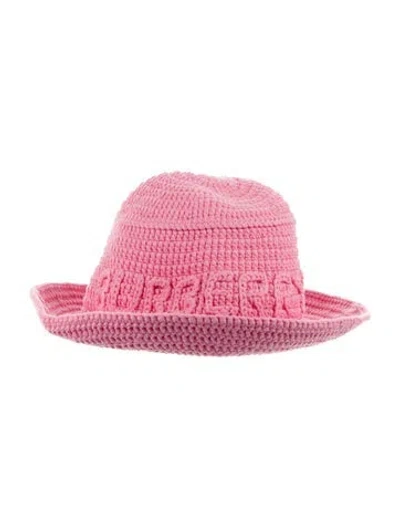 Pre-owned Burberry Pink  Bucket Hat. Designer Size M.