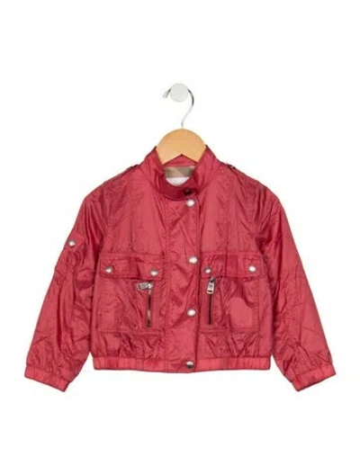 Pre-owned Burberry Babies' Pink Casual Jacket With Zip And Snap Closure