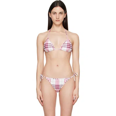Burberry Pink Check Bikini Top