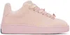 Burberry Embroidered Fabric Box Sneakers For Women In Cameo Ip Check