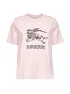 Burberry Cotton Ekd Graphic Crew Neck T-shirt In Pink